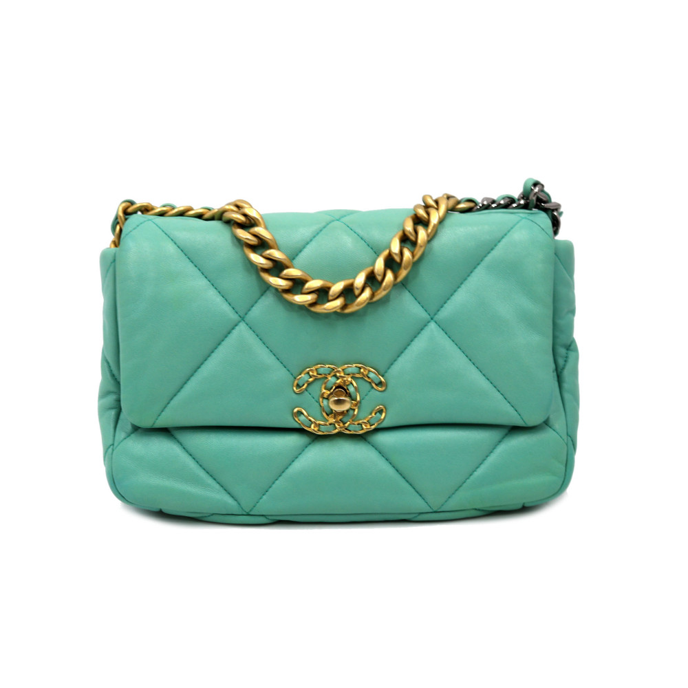 Chanel 19 Pelle Verde Acqua