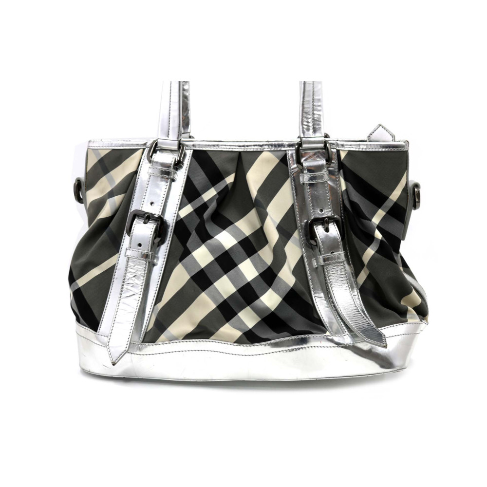 Burberry Hand Bag Check Grigio