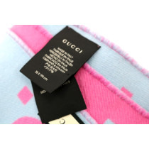 Gucci Sciarpa Lana e Cotone Rosa e Celeste