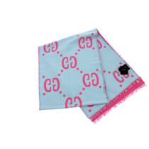 Gucci Sciarpa Lana e Cotone Rosa e Celeste