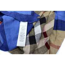 Burberry Sciarpa Modal e Cashmere Beige e Blu