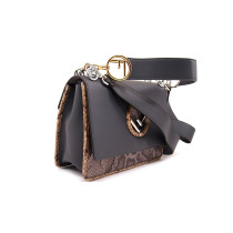 Fendi Kan I Pelle e Pitone Beige e Grigio