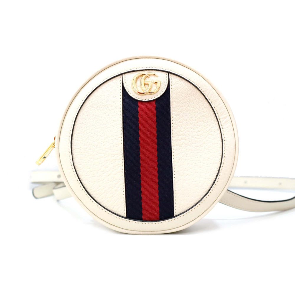 Gucci Ophidia GG Mini Rounded Pelle Bianca