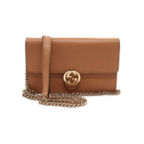 Gucci Chain Wallet Pelle Crema
