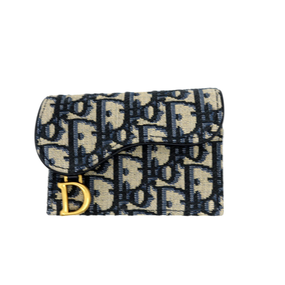 Dior Portafoglio Tela Blu