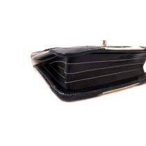 Chanel Accordion Vernis Weiß und Schwarz