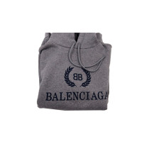 Balenciaga Felpa Cotone e Poliestere Grigio