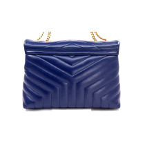 Saint Laurent Lou Lou Media Pelle Blu