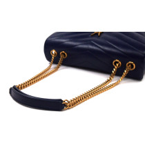 Saint Laurent Lou Lou Media Pelle Blu