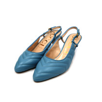 Gucci Slingback Pelle Azzurra