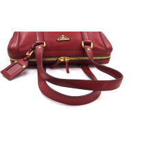Prada Shopping Pelle Martellata Rossa