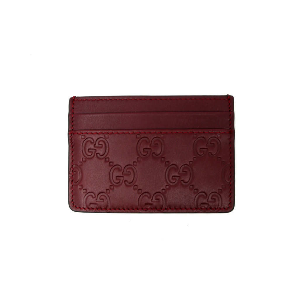 Gucci Portacarte Pelle Bordeaux