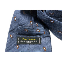 Balenciaga Cravatta Seta Blu