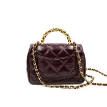 Chanel Mini Burgundy Leather