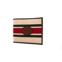 Gucci Portafoglio Tela Marrone e Panna
