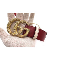 Gucci Cintura Reversibile Pelle Bianca e Rossa