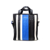 Balenciaga Bazar Shopping Pelle Bianca e Blu