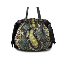 Prada Shopping Nylon Stampa Pitone Multicolor
