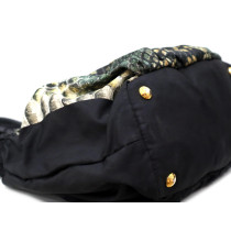 Prada Shopping Nylon Stampa Pitone Multicolor