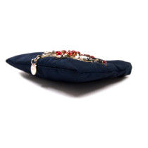 Prada Pochette Tela Vela Blu