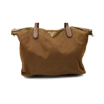 Prada Shopping Tela Vela Marrone