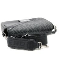 Fendi Baguette Tela e Pelle Grigia e Nera