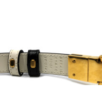 Gucci Cintura Marmont Pelle Nera e Bianca