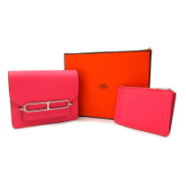 Hermes Portafoglio Raulis Slim Pelle Rosè Azalèe