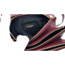 Saint Laurent Angie Chain Diamond Quilted Pelle Bordeaux