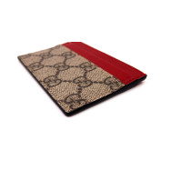 Gucci Portacarte GG Supreme Beige e Pelle Rossa