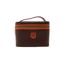 Celine Vanity Bag Vintage Macadam Tela Marrone