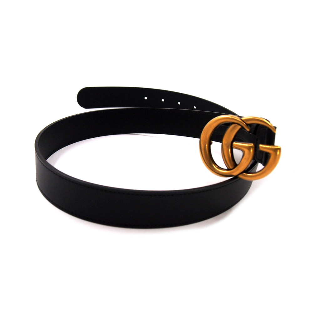 Gucci Cintura Marmont Pelle Nera
