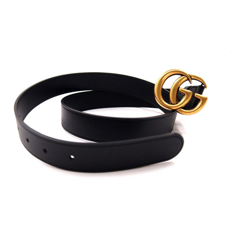 Gucci Cintura Marmont Pelle Nera