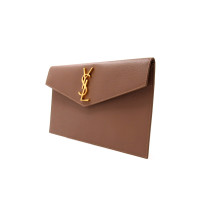 Saint Laurent Pochette Uptown Pelle Tortora