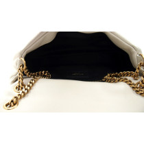 Saint Laurent Calypso Small Pelle d'Agnello Gesso