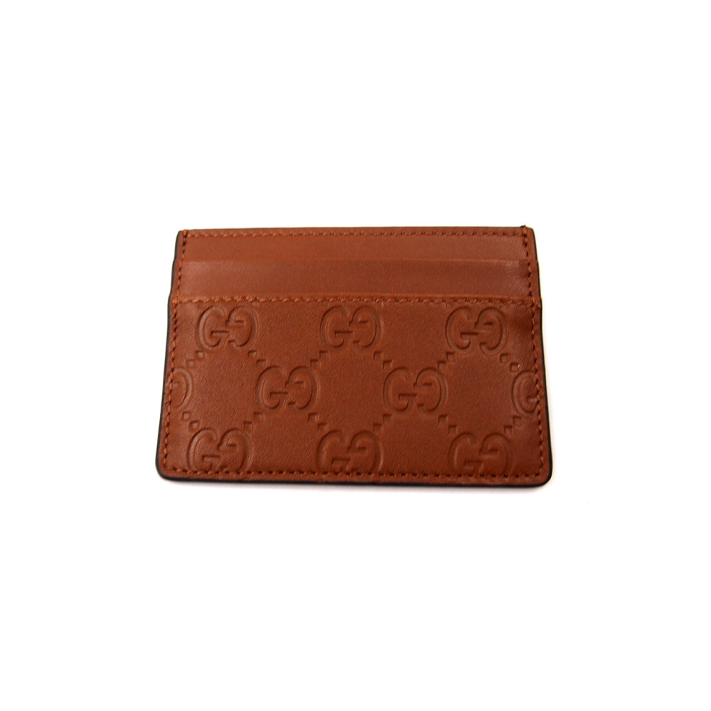 Gucci Portacarte GG Emblem Marrone