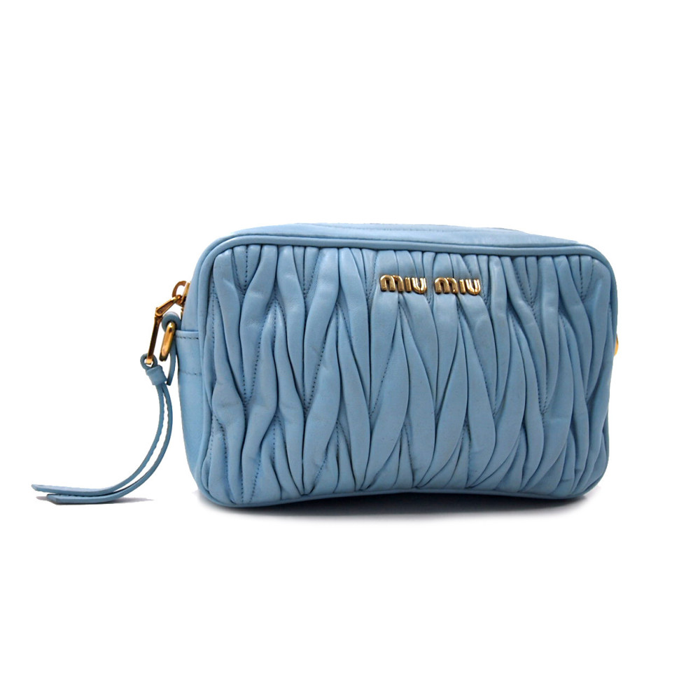 Miu Miu Matelassé Pelle Azzurra