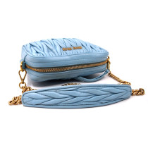 Miu Miu Matelassé Pelle Azzurra