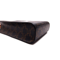 Celine Cabas Mini Verticale Tela Triomphe Marrone