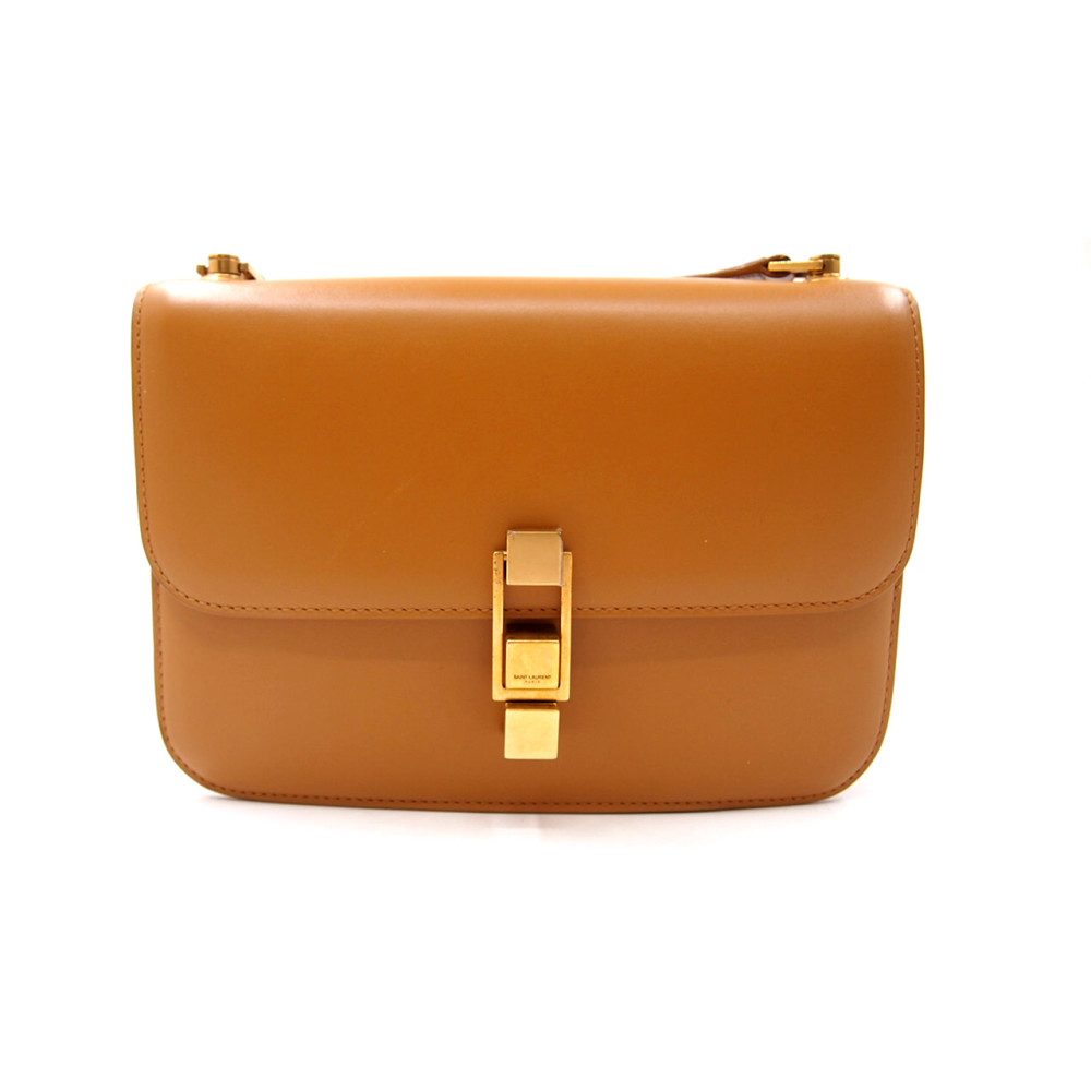 Saint Laurent Le Carrè Satchel Dox Lux Pelle Cammello