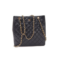 Chanel Tote Bag Lambskin Pelle Nera