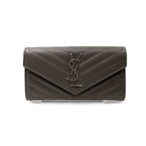 Saint Laurent Portafoglio Pelle Grigia