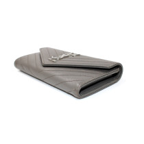 Saint Laurent Portafoglio Pelle Grigia