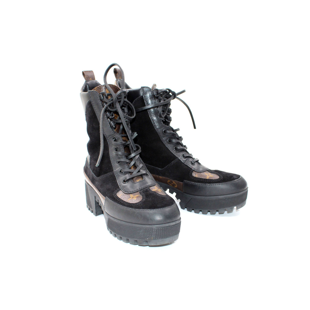 Louis Vuitton Scarponcino Laureate Camoscio Nero