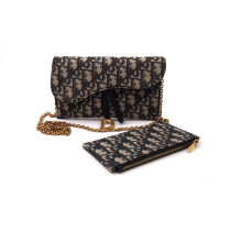 Dior Small Blue Canvas Saddle Pouch
