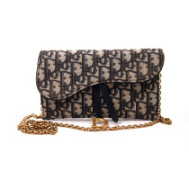 디올 포쉐트 새들 작은 블루 캔버스