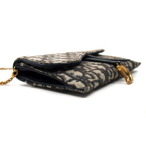 Dior Pochette Saddle Petite Toile Bleue