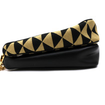 Prada MultiPochette Triange Tessuto Beige e Nero