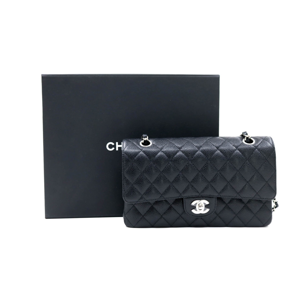 Chanel Classic Flap Timeless Media Pelle Nera