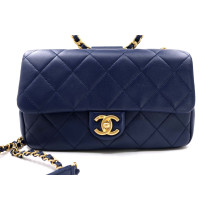 Chanel Tracolla Pelle Blu
